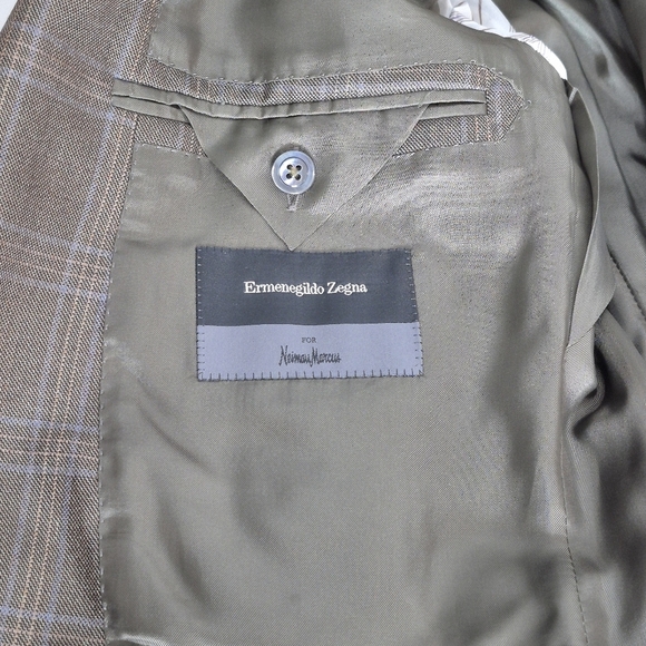 Ermenegildo Zegan for Neiman Marcus Trofeo Silk Wool Blend Suit Jacket - 48C/38R - Picture 12 of 15